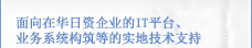 麵向在華日資企業的（de）IT平台、業務係統構築等（děng）的實地技術支持